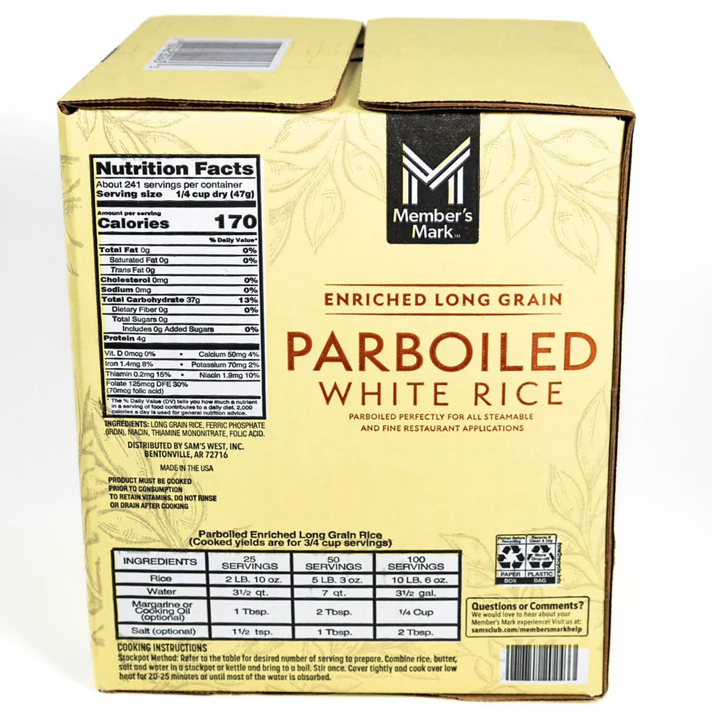 Member's Mark Parboiled White Rice, 25 lbs.