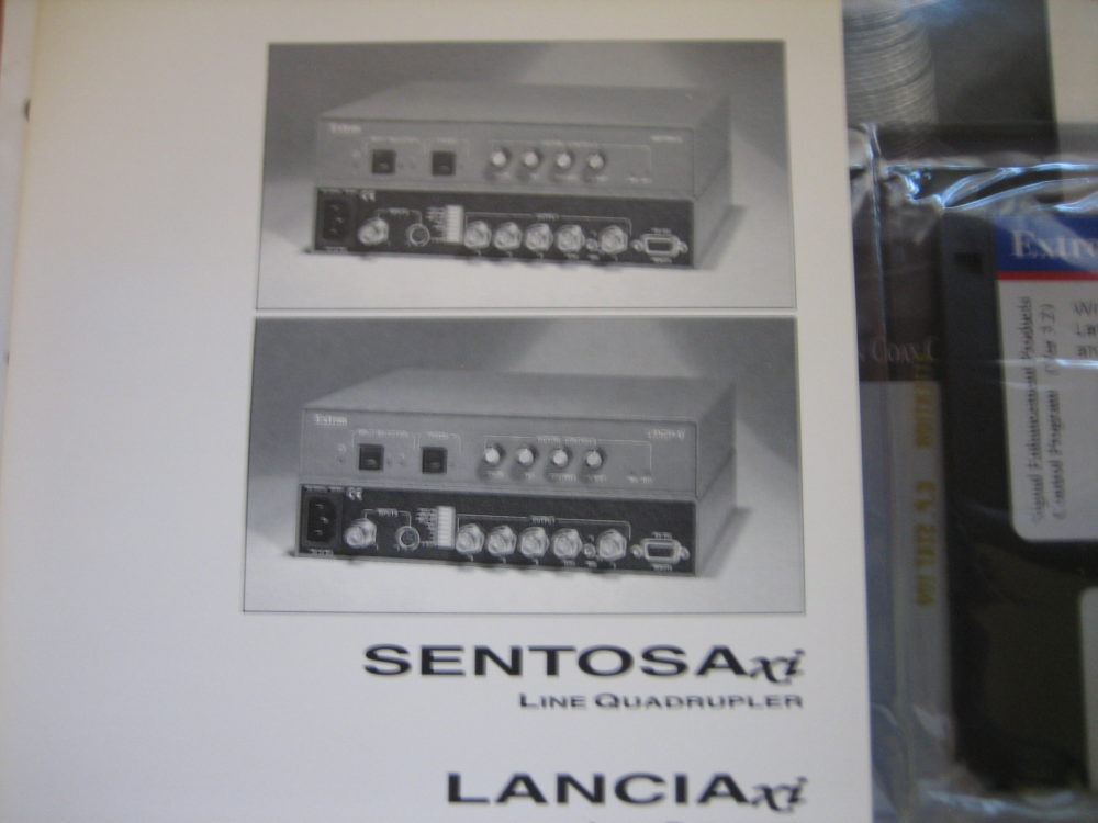 Extron Electronics Sentosa / Lancia xi User's Manual - FREE US SHIP