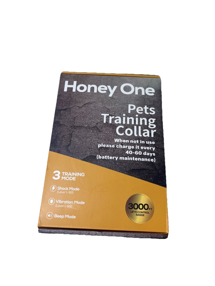Honey One Pets Training Collar 3000ft Range Shock Vibration Beep 3 Modes IPX7
