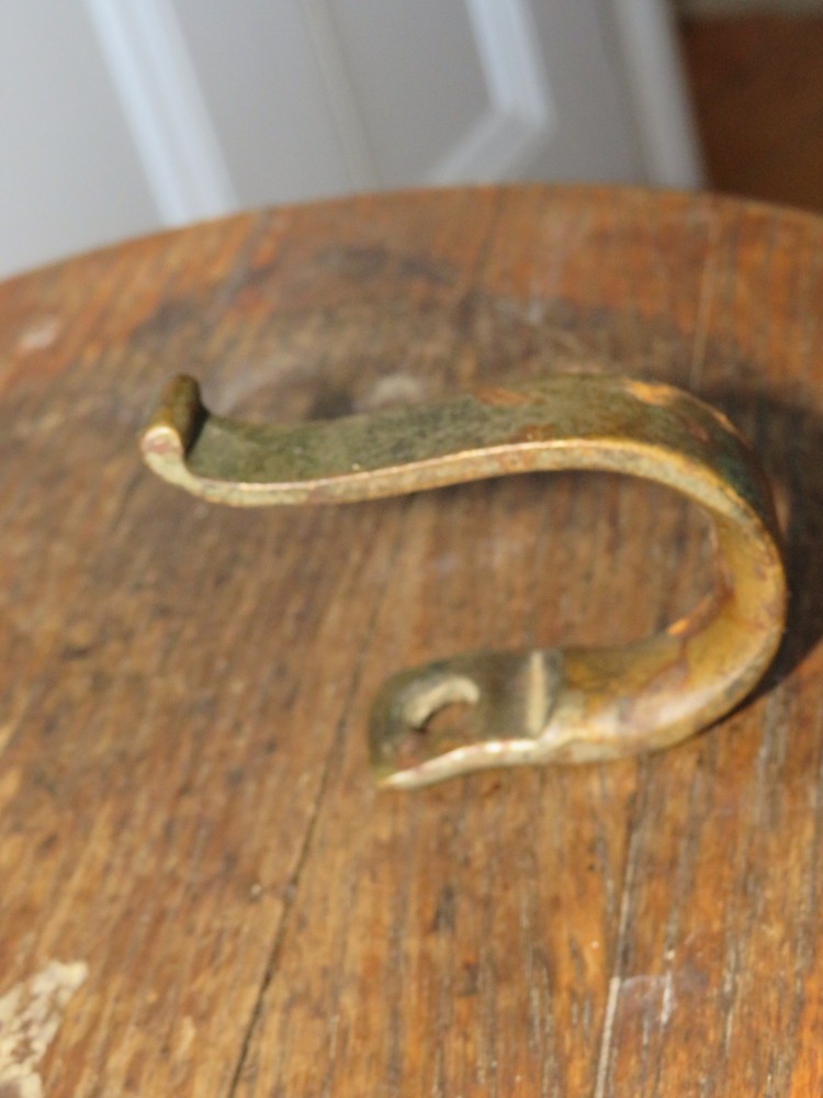 Antique Cast Iron "U" Shaped Hook, 3 Inches Tall