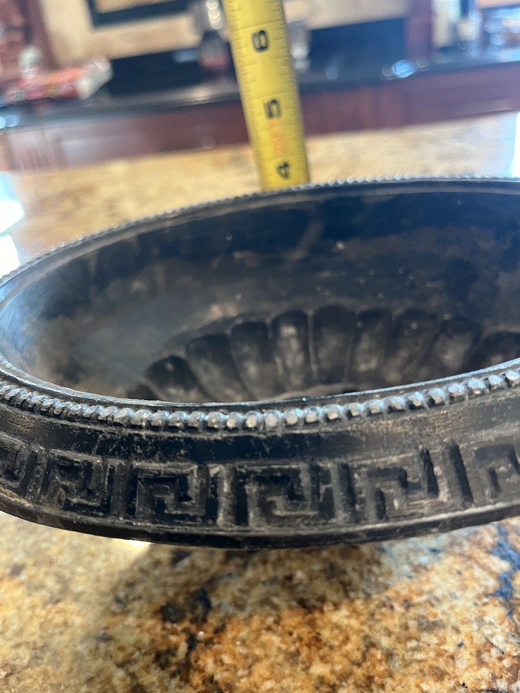 Vintage Cast Iron Urn Oval Planter