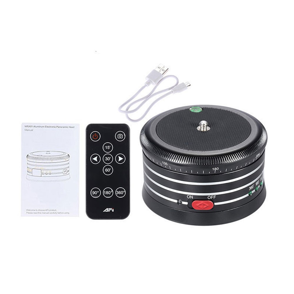 360° Rotation Motorized Time-lapse Panoramic Tripod Head with Remote For Camera