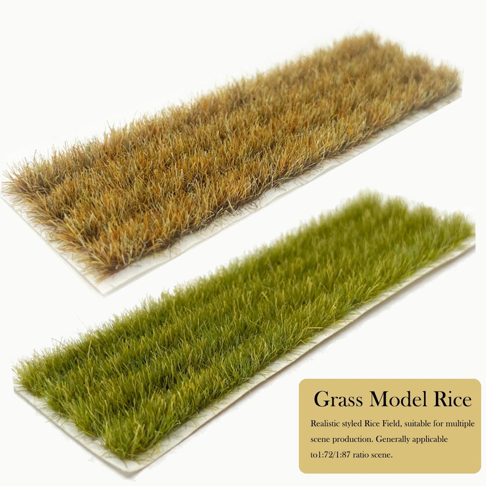 2 Boxes Static Rice Field Grass Model Rice Field Scene Railway Artificial Gra...