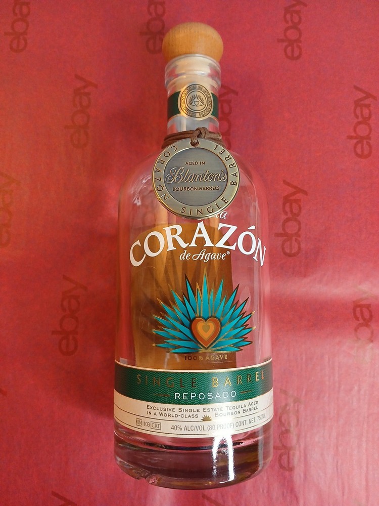 Corazon Single Barrel 750 ML Empty With Blantons Medallion