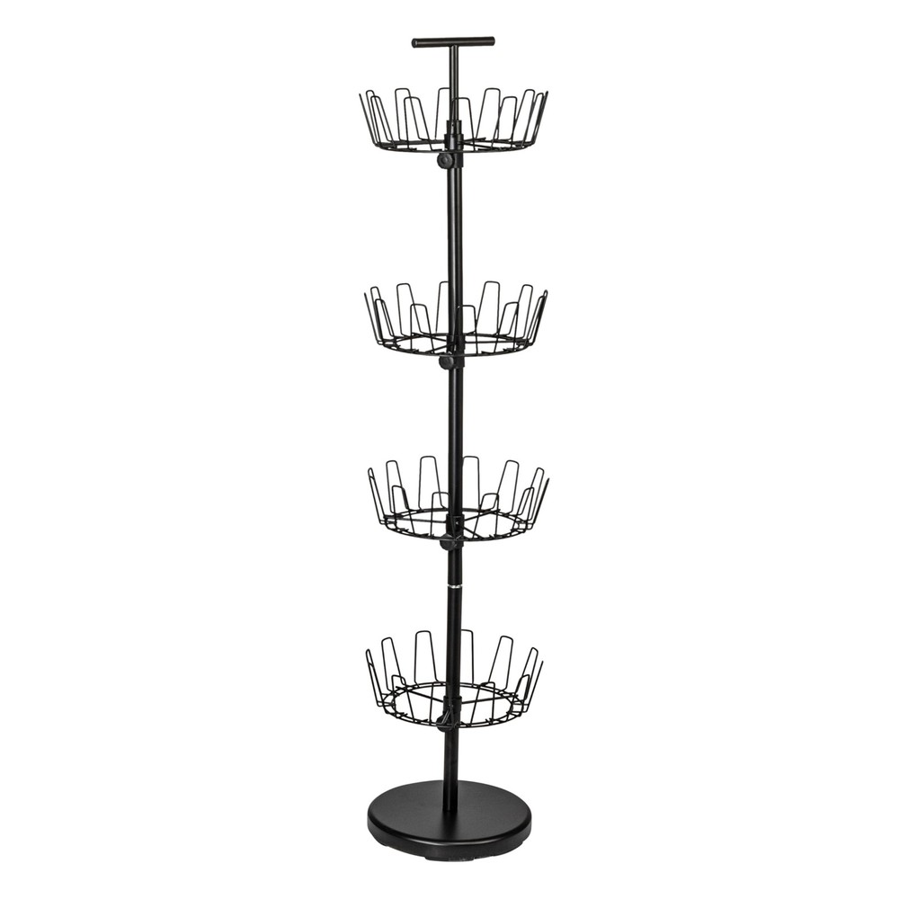 4-Tier Shoe Storage Tree, Matte Black