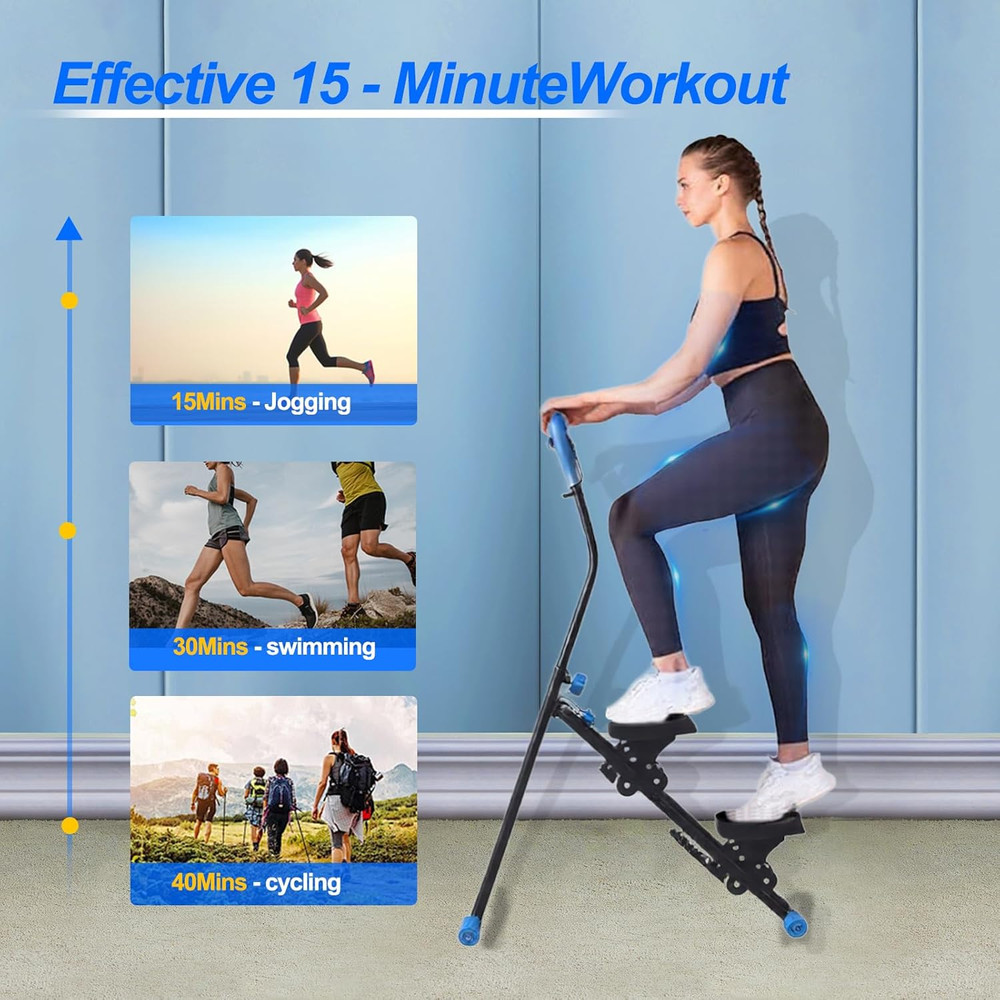 Stair Stepper for Home Vertical Climber, Foldable Full Body Exercise Aerobic Cli