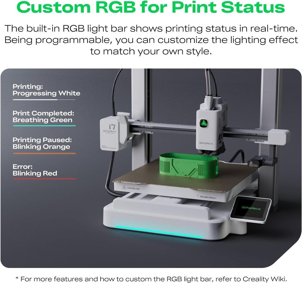 Creality SPARKX i7 3D Printer + Space Pi*1+Hyper PLA 3D Filament*4
