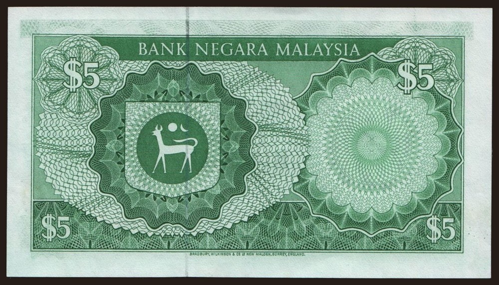 Malaysia - 1967 - 5 Ringgit - "aUNC+" #CO3006