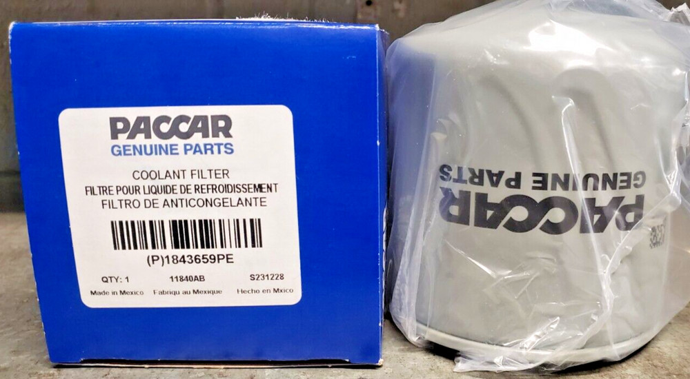 ~ NEW GENUINE PACCAR OEM ~ COOLANT FILTER ELEMENT ~ 1843659PE