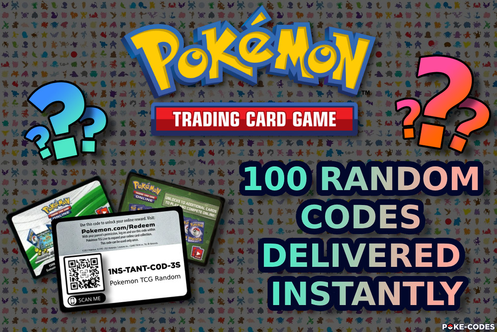 Pokemon - 100 Random Codes TCG Code Cards - INSTANT DELIVERY