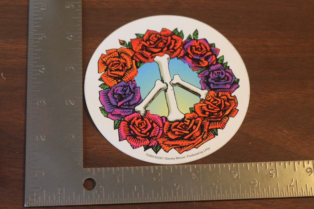 NEW GRATEFUL DEAD BONES & ROSES STANLEY MOUSE STICKER