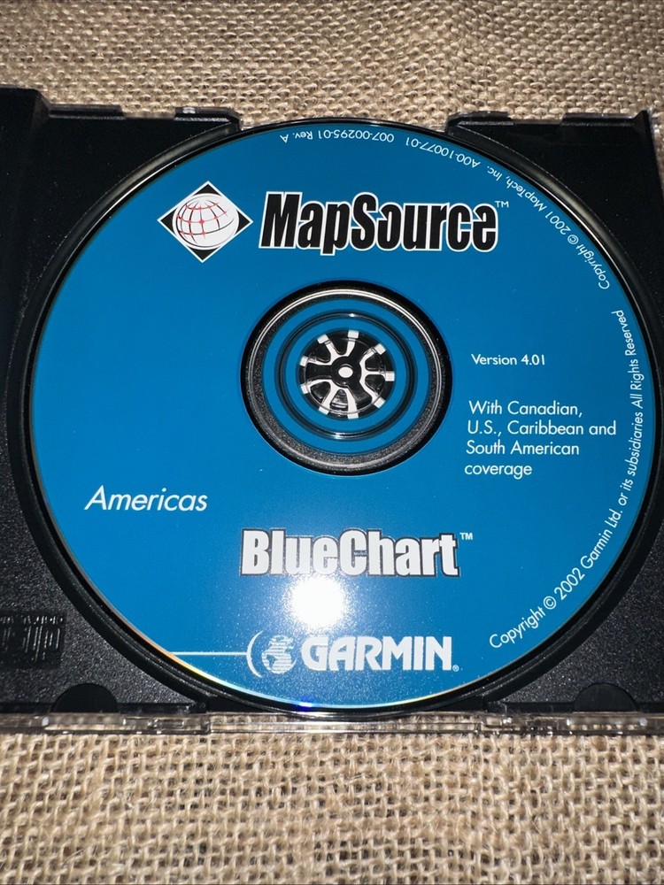 Garmin BlueChart America's CD ROM Mapsource version 4.01