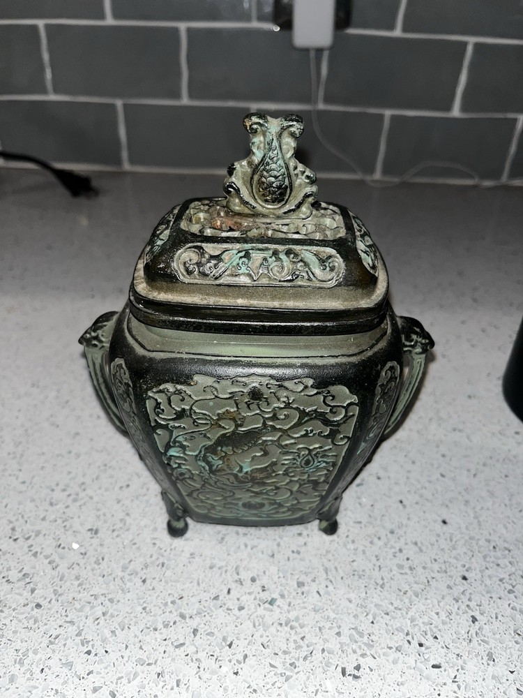 Vintage Asian Jar Incense Burner