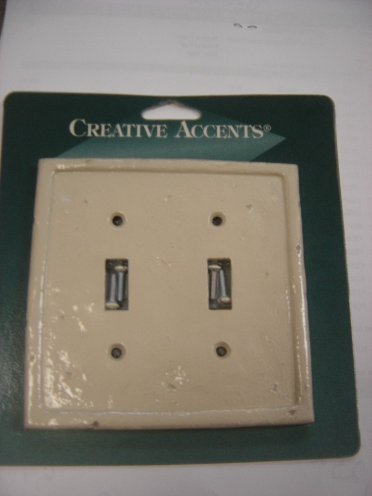 DOUBLE SWITCH PLATE  STONE IVRY 869IVRY02