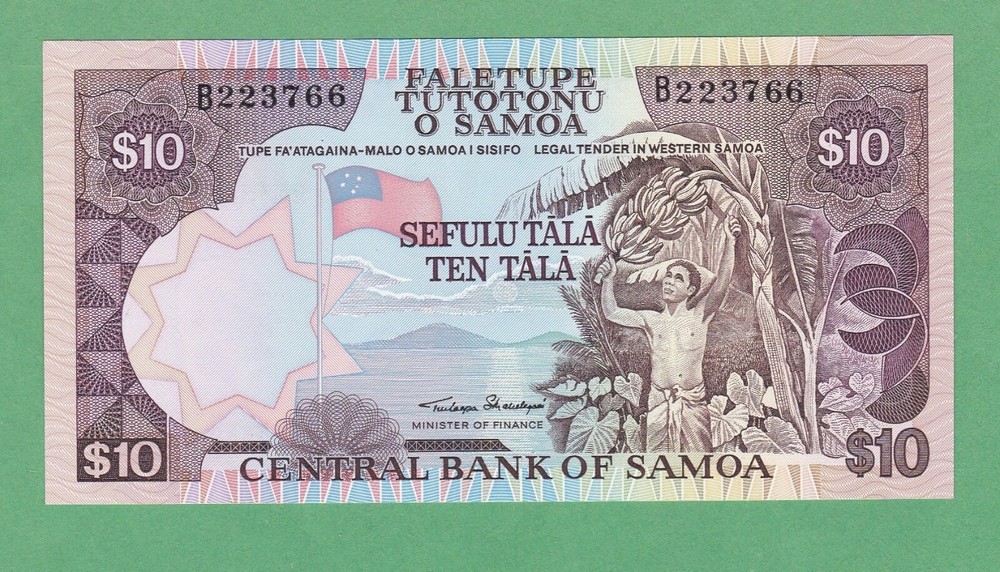 Samoa 10 Dollar Note P-34a    UNCIRCULATED
