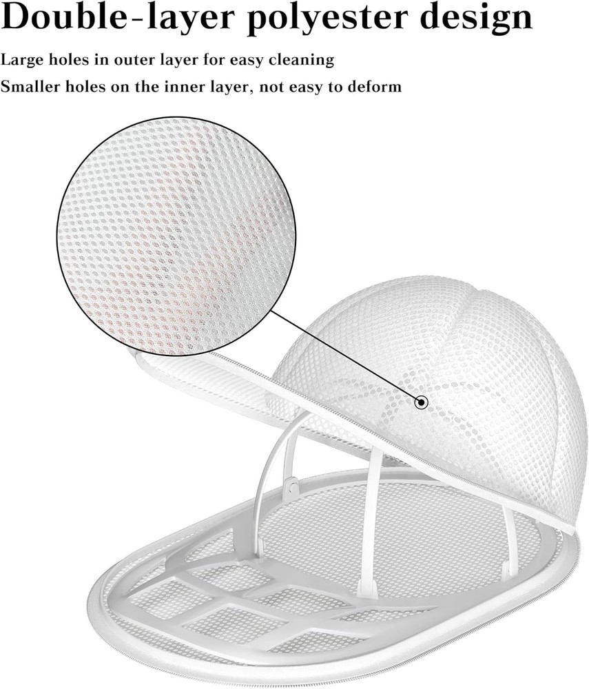 LONGD Baseball Cap Washer Cage - Sturdy Frame Select Size, Color