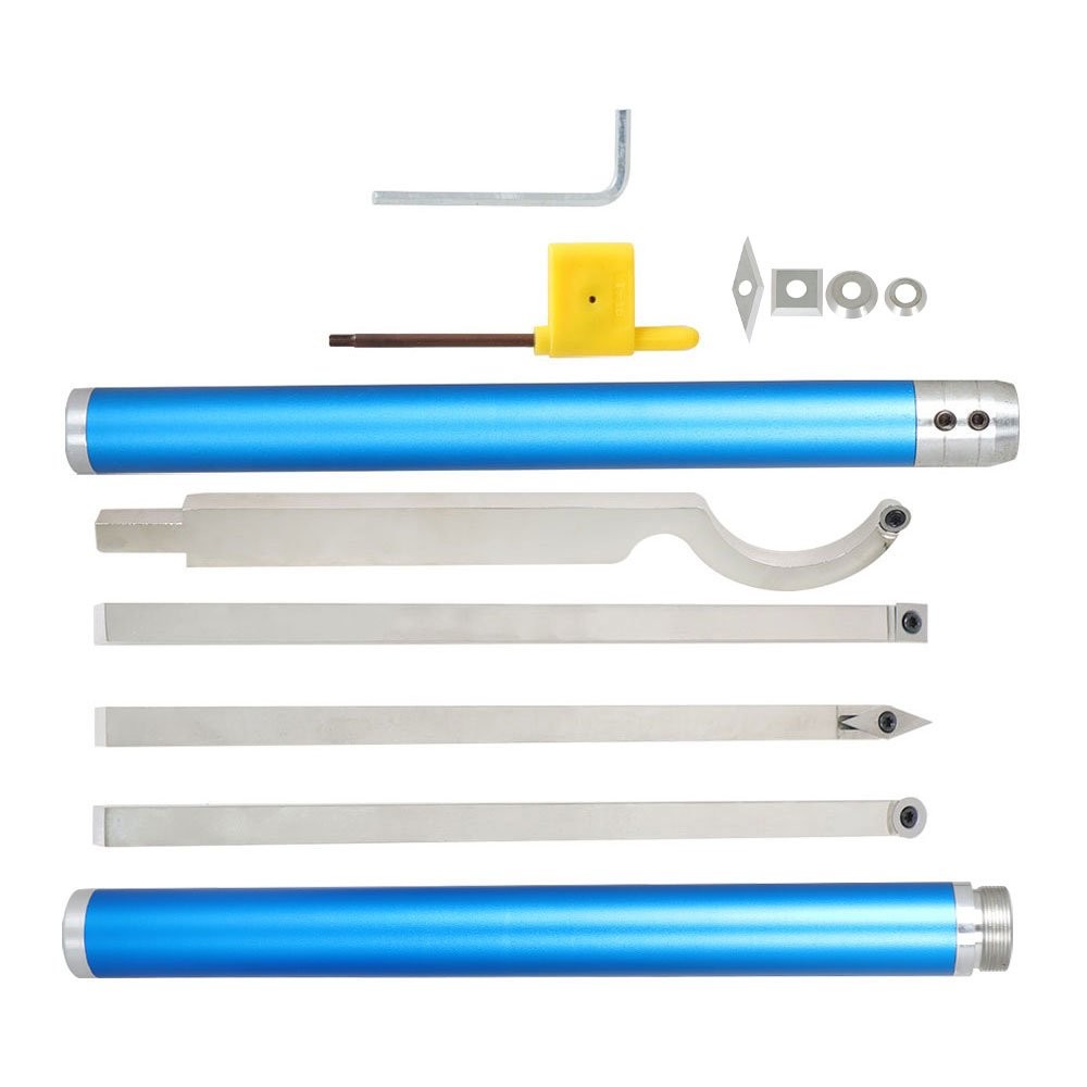 6 Pack 11 Inch Carbide Wood Turning Lathe Tools With 4 Extra Replacement Inserts