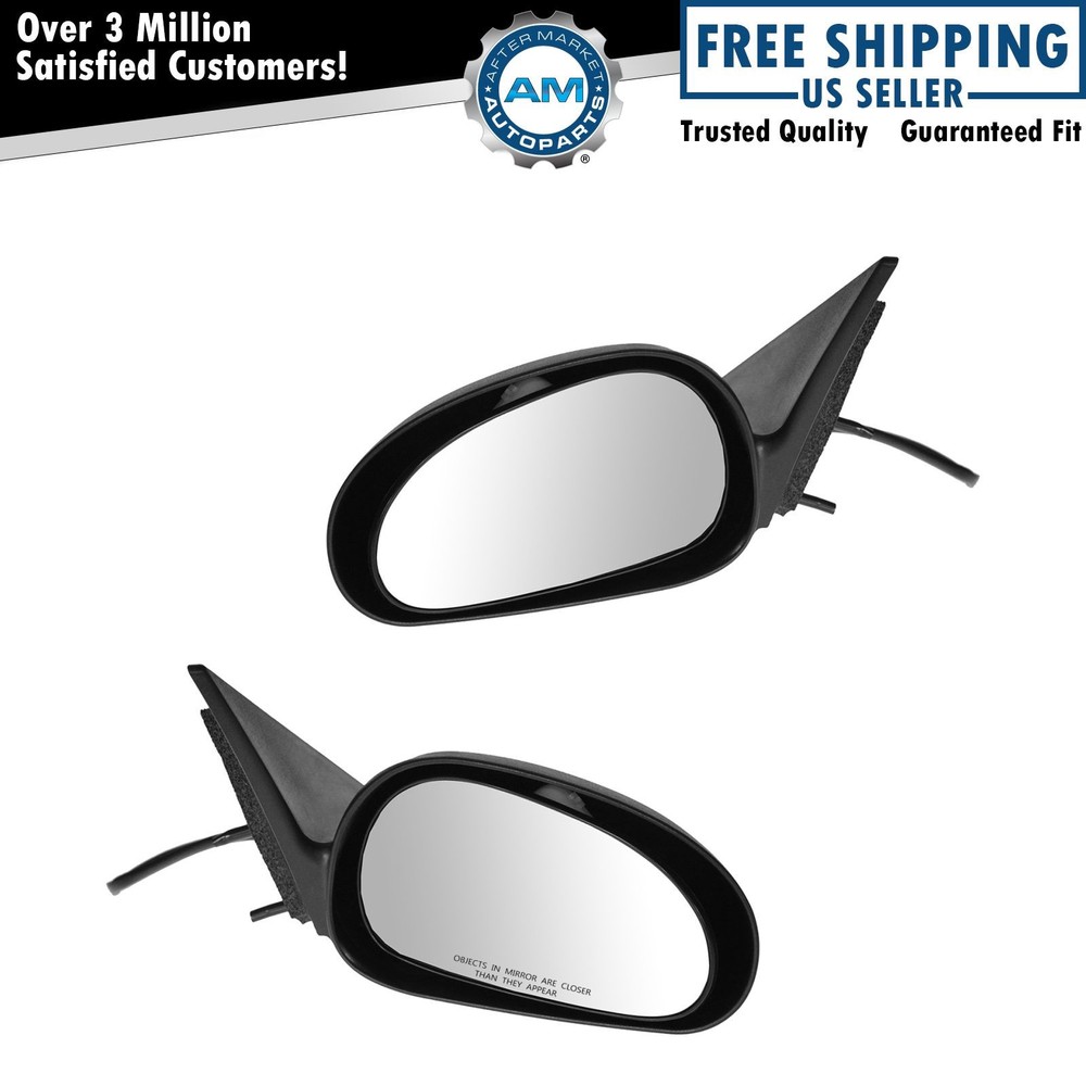 Power Side View Mirrors Textured Left & Right Pair Set for 99-04 Ford Mustang