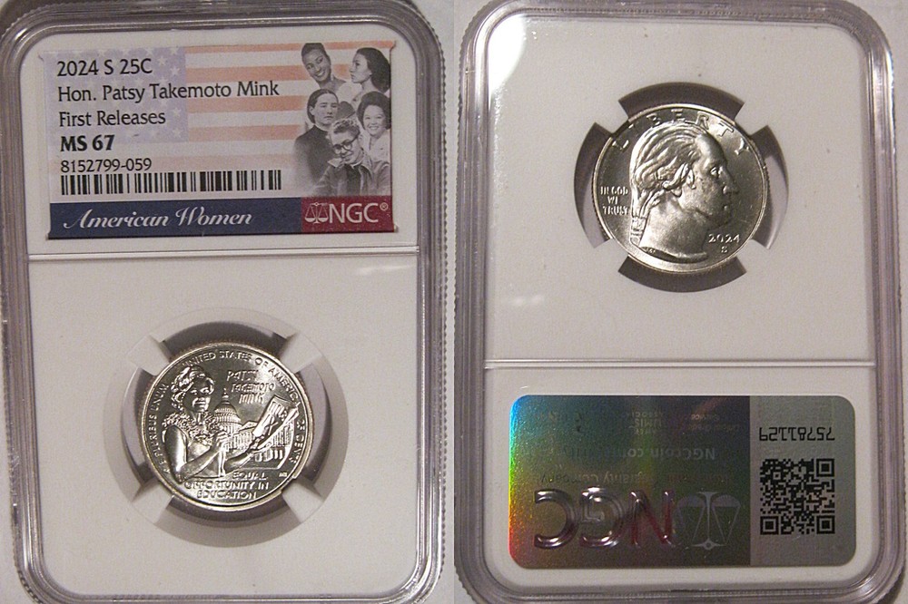 2024 S Patsy Takemoto Mink 25c Quarter NGC MS 67 FIRST RELEASES