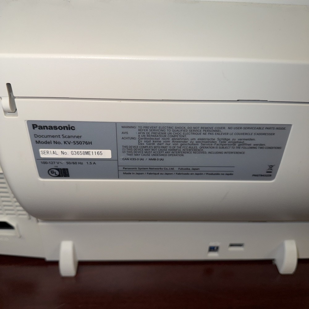 Genuine Panasonic KV-S5076H Automatic High Speed Document Scanner