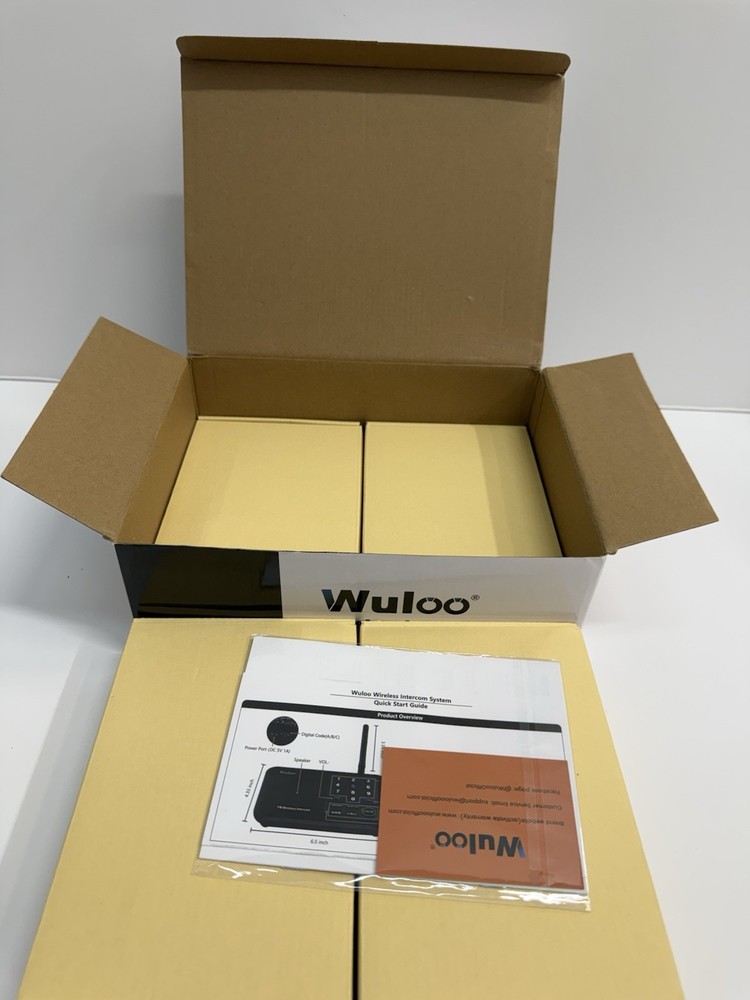 Wuloo Wireless Intercom System 5280 Feet Range 10 Channel 3 Code - 4 Pack