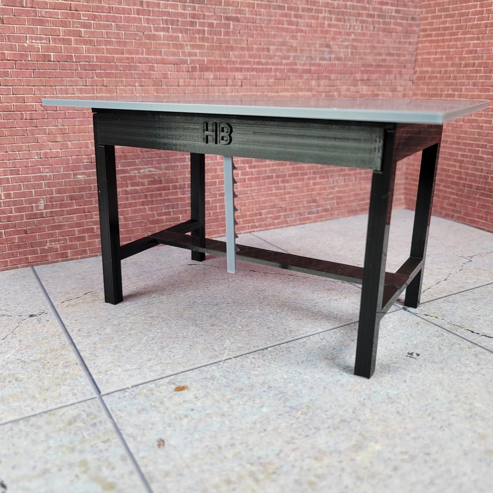 Drafting Table Model Prop 1/12 Scale Garage Display Diorama Dollhouse Accessory