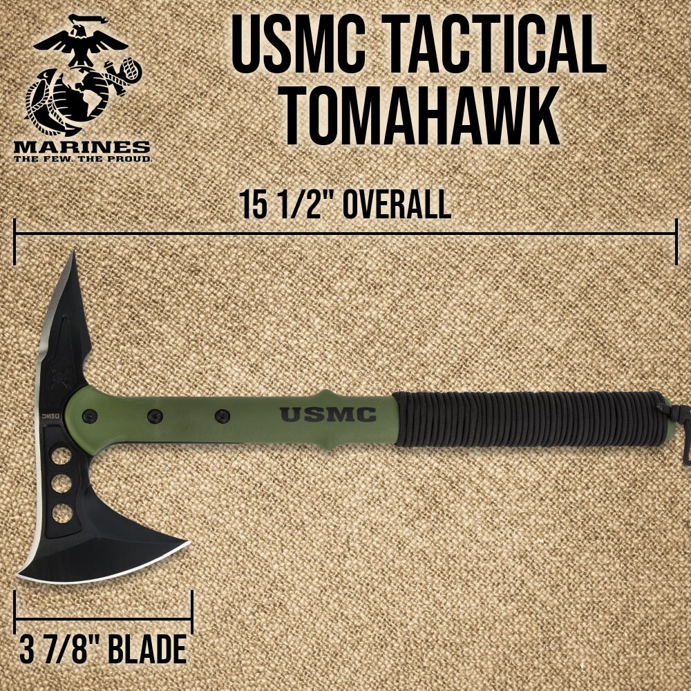 USMC Tactical Tomahawk | Custom Blade Sheath | 15 1/2" Overall Length