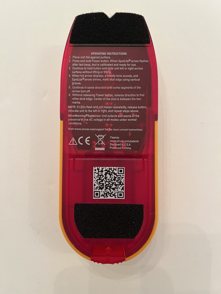 Zircon 3/4” HD 35 StudSensor Stud Finder Edge Location, 9 Volt Battery Includes