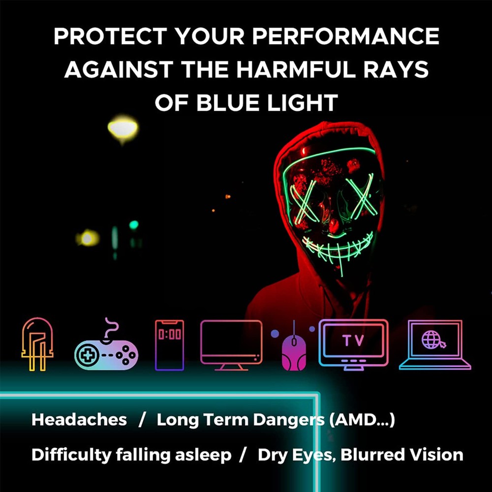 Okany Blue Light Blocking Glasses Gaming Computer Glasses Powerful Profession...