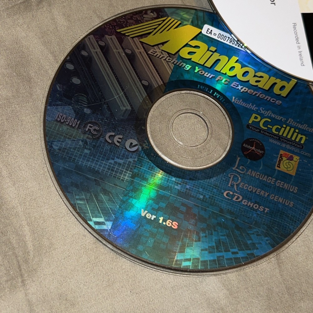 Mainboard PC CD with PC-Cillin software bundled Tested Ships 1.6S