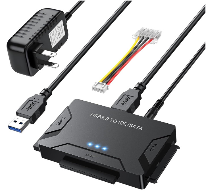 Hard Drive Reader USB 3.0 SATA IDE Adapter Universal External Data Recovery Kit