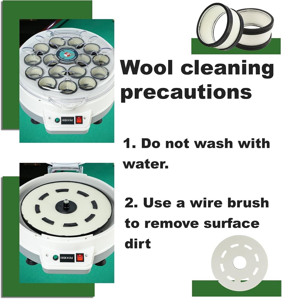 Billiard Ball Cleaning Machine Wool Ring Pool Ball Cleaner Replacement