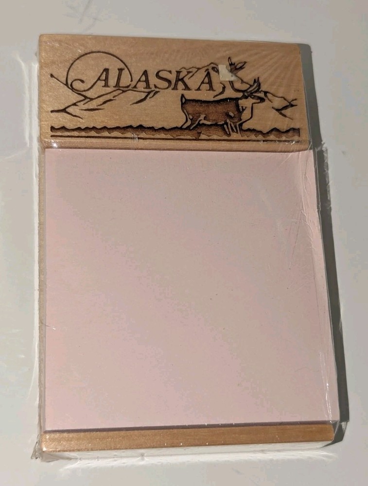 Alaska Post N Note Holder Solid Birch Wood Made in Alaska