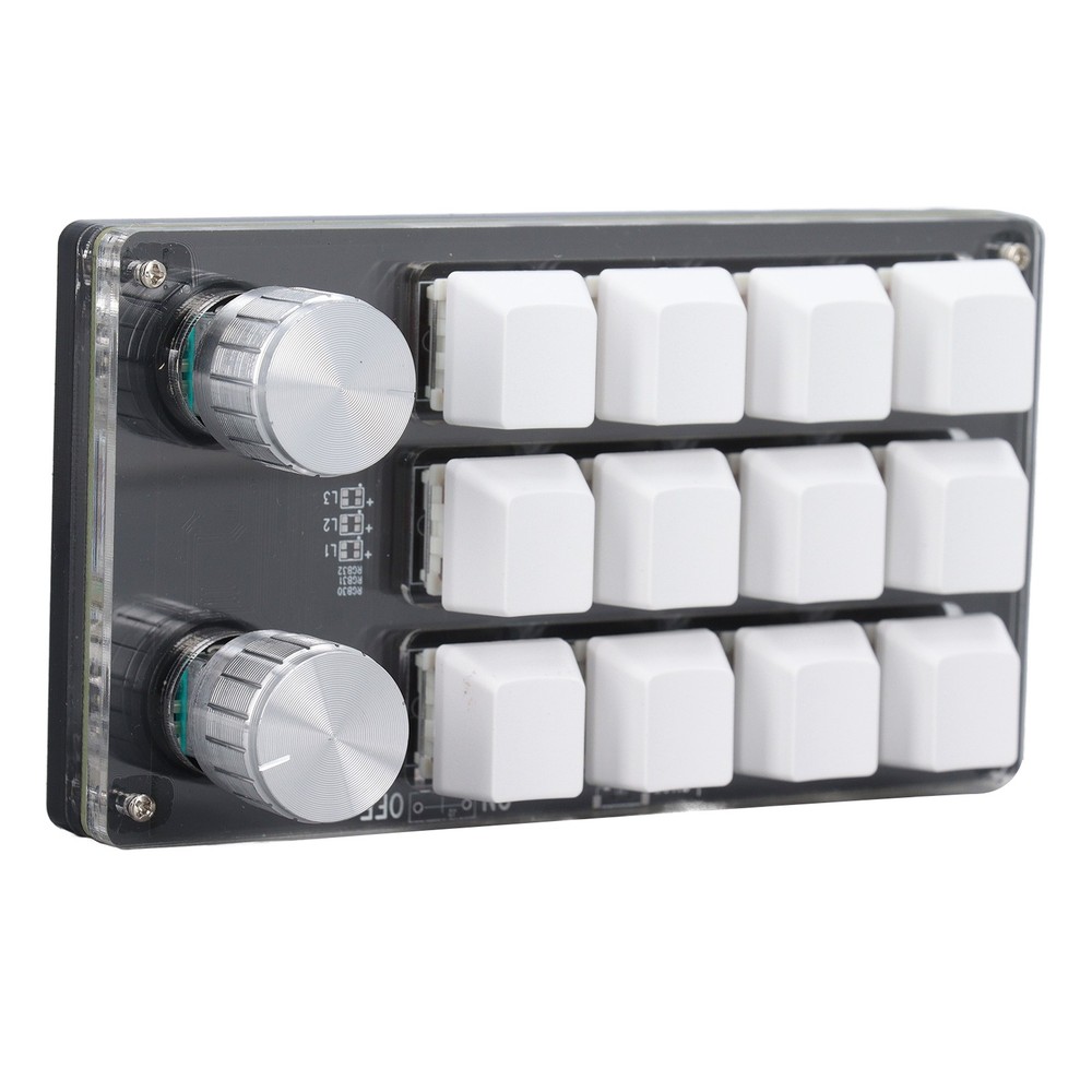 12 Key Knob Keyboard Programmable USB Dustproof Red Switch Mechanical New