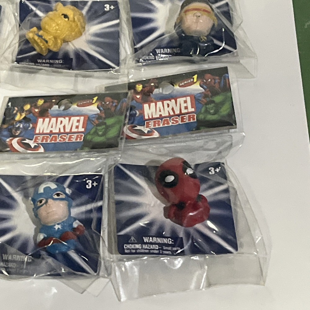 10 Marvel Character Erasers 2011 By Monogram New Sealed