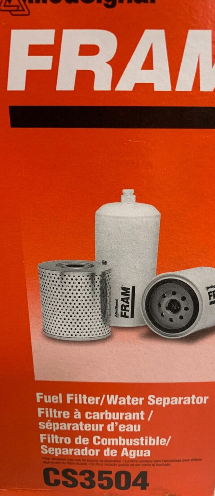 2 PACK Fram CS3504 Fuel Water Separator Filter