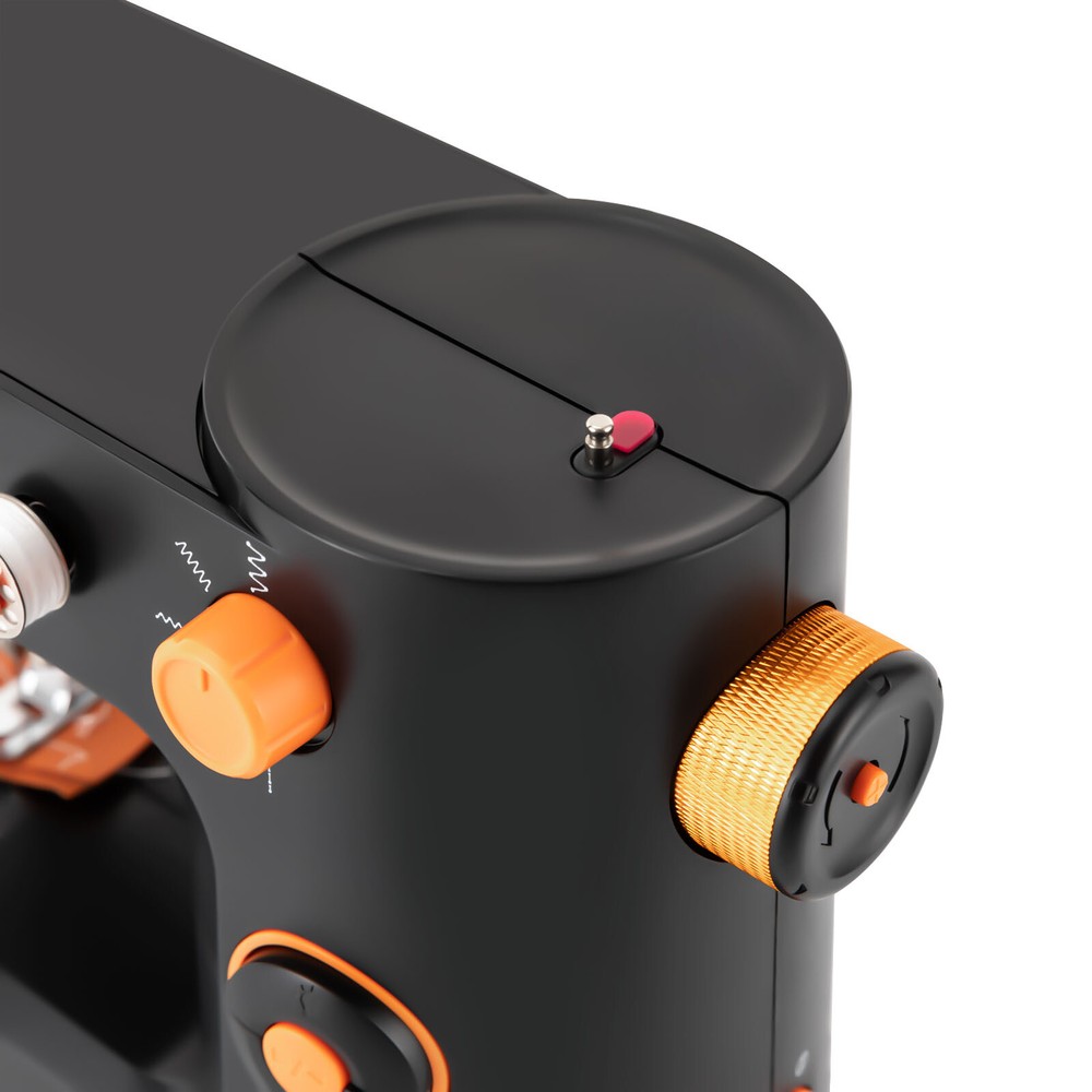 Black Mini Sewing Machine for Beginner Dual Speed Portable Sewing Machine