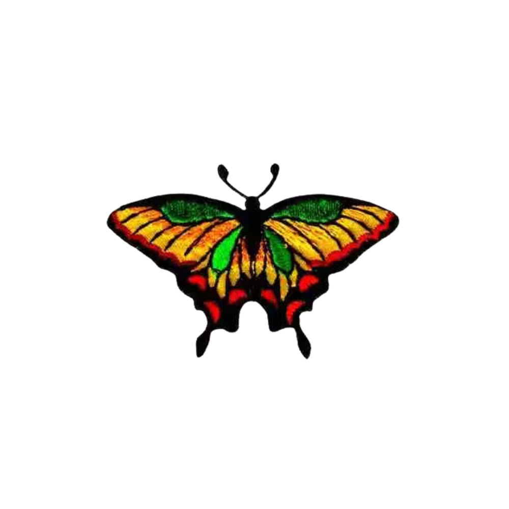 Brightly Colored Swallowtail Butterfly (3 Pack) Iron On Patch