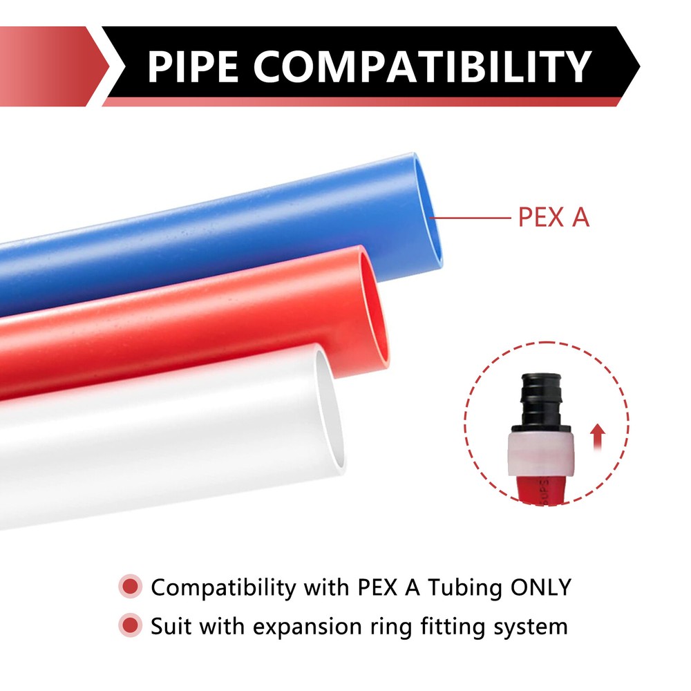 EFIELD 1" × 3/4" PPSU Pex A Expansion Straight Coupling Poly Fitting 1 Pack