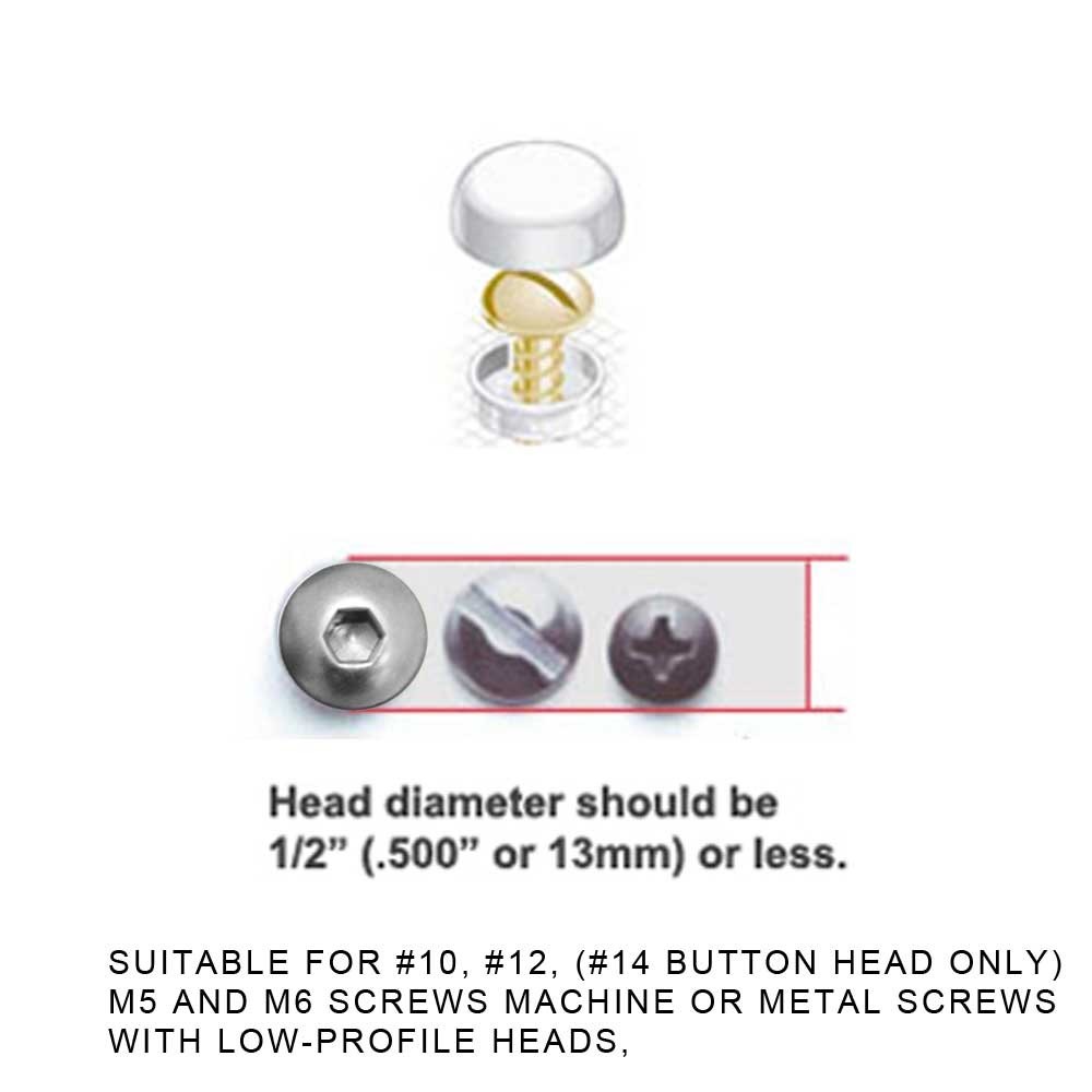 4 Grey License Plate Frame Screw Caps & Bolt Covers Motorcycle or Car
