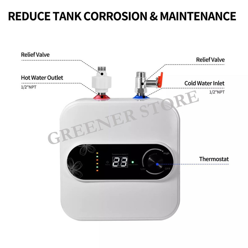 10L Instant Heated Hot Water Tank 1.5kw for Boiling Hot Water Taps
