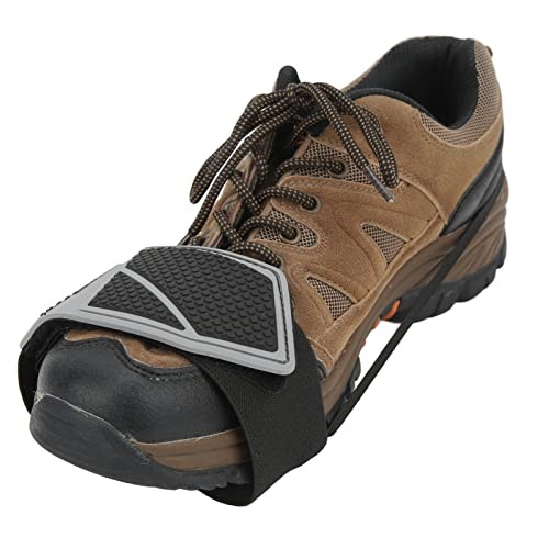 Motorcycle Shift Pad, Adjustable Shoe Boot Protector Cover, Black Rubber Anti