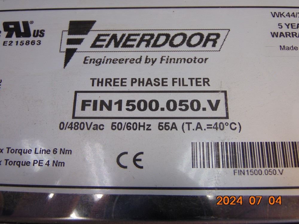 ENERDOOR FIN1500.050.V THREE PHASE FILTER