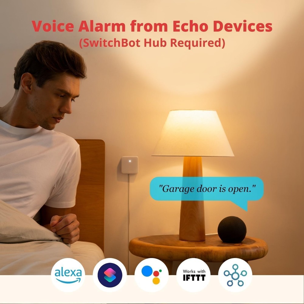 SwitchBot Door Alarm Contact Sensor - Smart Home Security Wireless Window Ala...