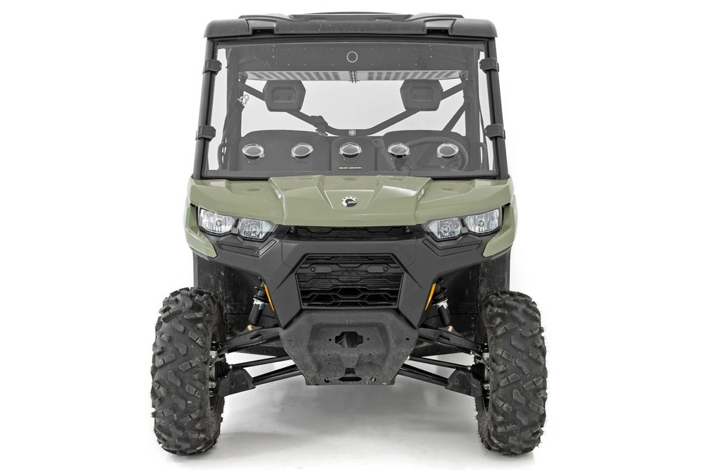 Rough Country Scratch Resistant Vented Full Windshield (16-21 Can-Am Defender)