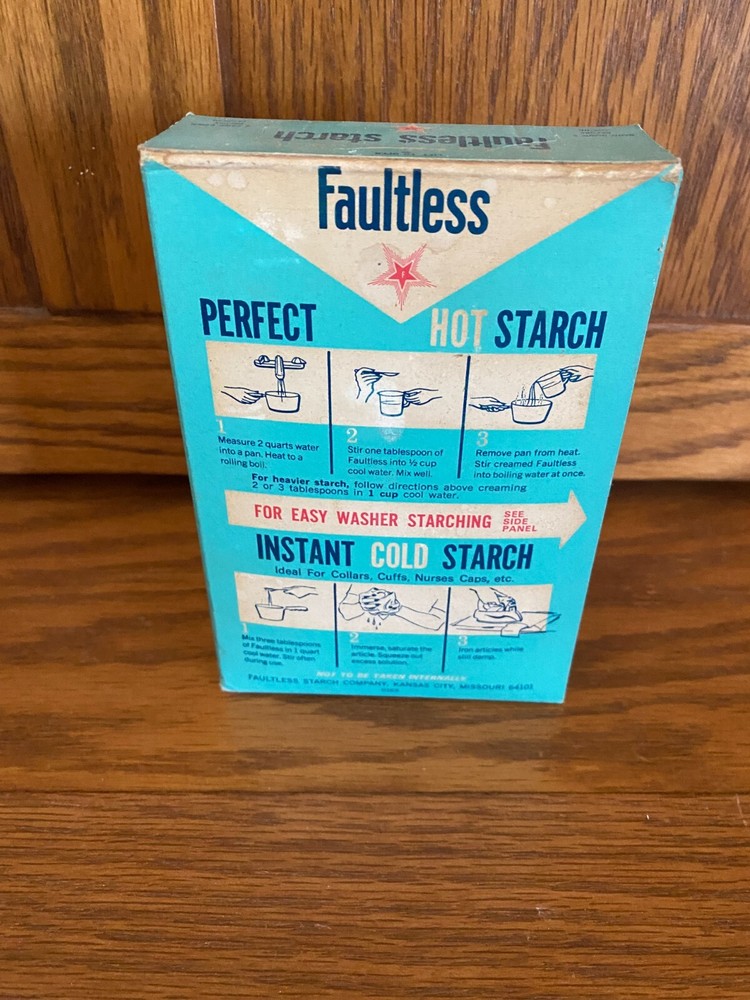 Vintage Unopened Faultless Starch Box NOS