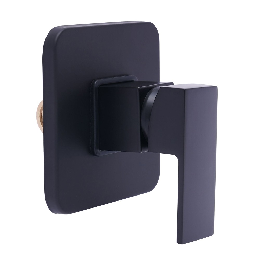 Single-function Shower Mixing Valve Wall Mount Black Shower Handle Valve Kit