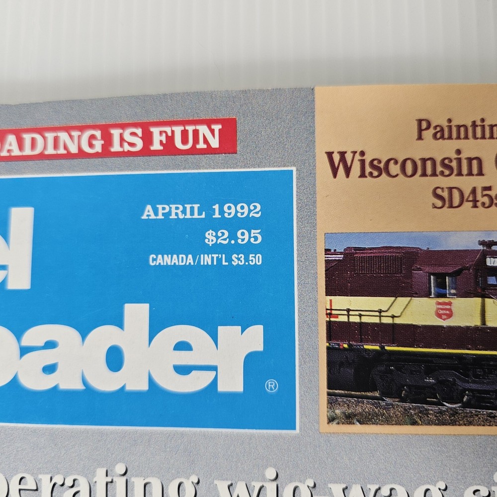 Model Railroader Train Magazines, April 1992 & October 1992