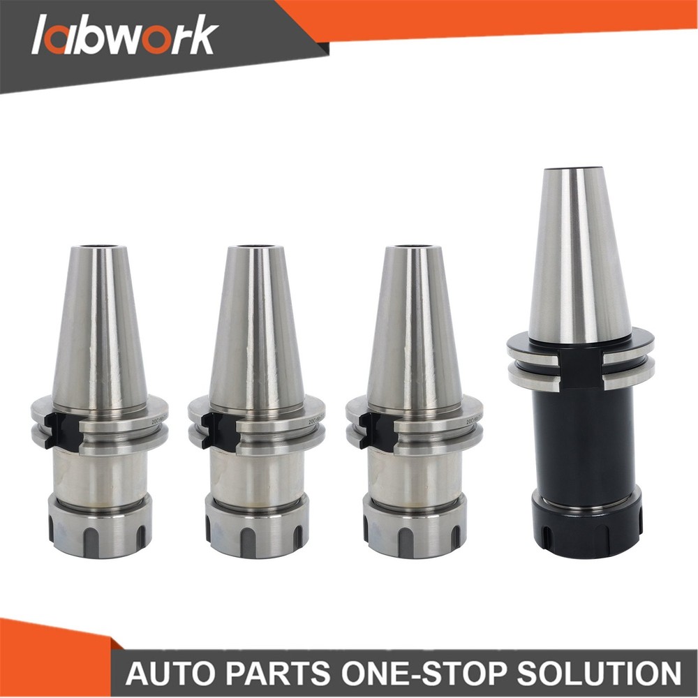 Labwork 4 Pack CAT40 ER32 Tool Holder Set with 1 Long 3 Short Chucks