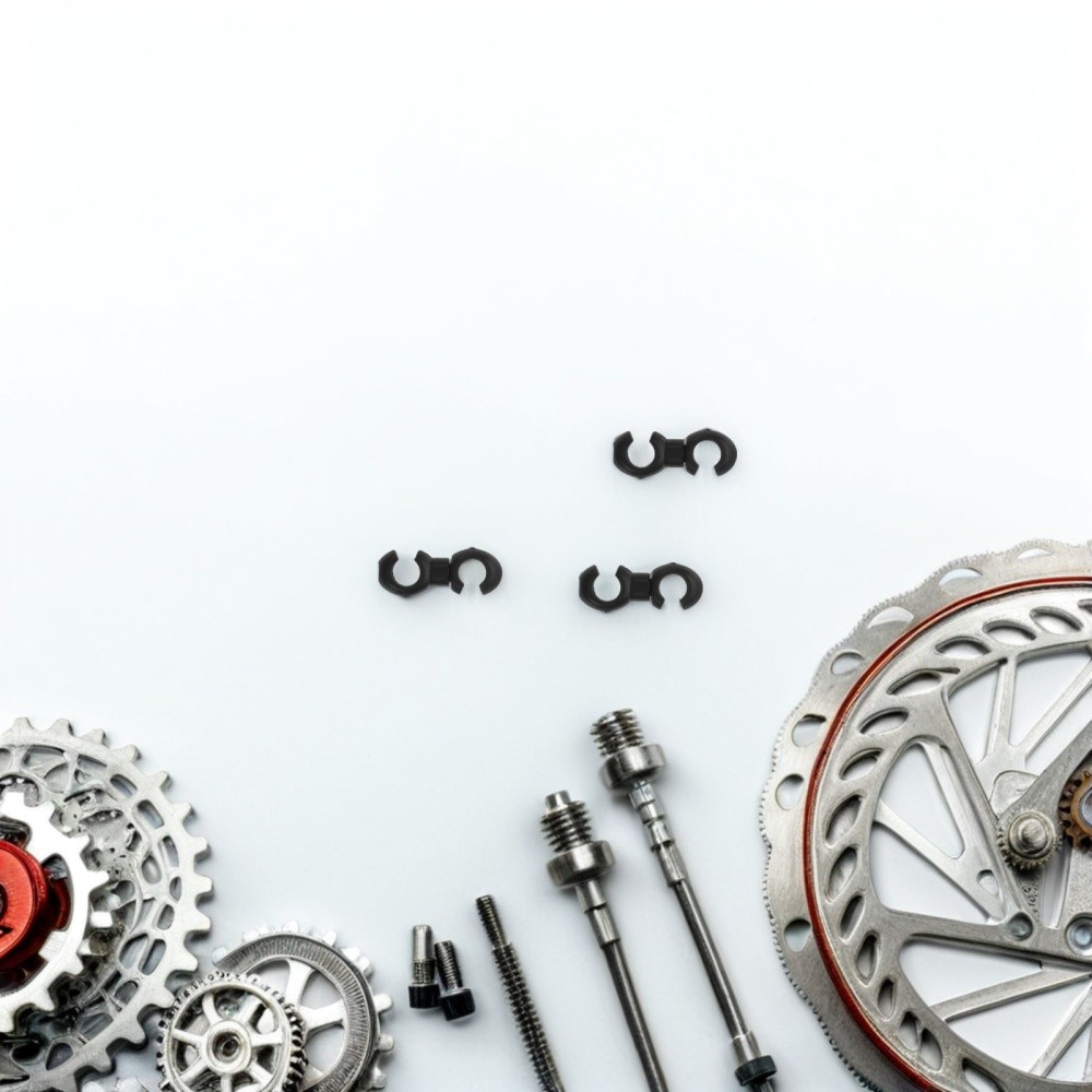 100 Pcs Brake Line Clamps Cable Wire Saddle Bicycle Locks Attachment Clips